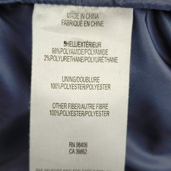 Theory Hoodie Mens XXL Navy Blue Full Zip Windbreaker - Picture 7 of 7